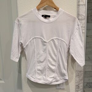 Maje White Short Sleeve Top